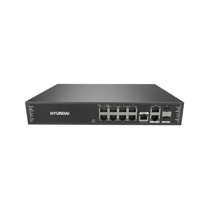 Switch POE 10 portni COMBO megabitni upravljivi HYUNDAI HYU-NE-SW-M8PFM001