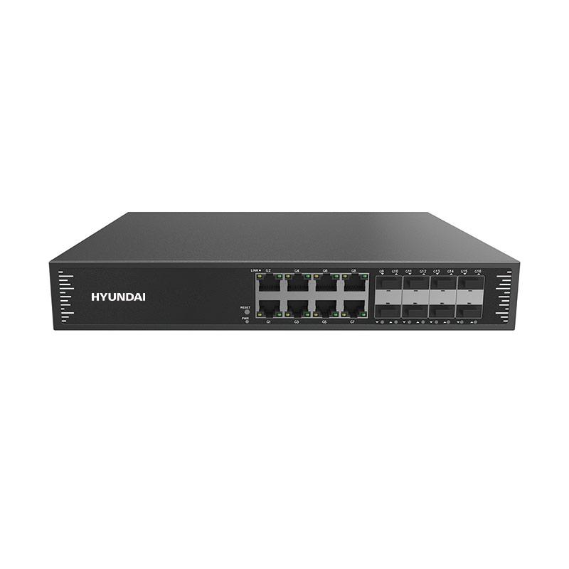 Switch 16 portni upravljivi L2+, SFP Gbit HYUNDAI HYU-NE-SW-M8F8G001