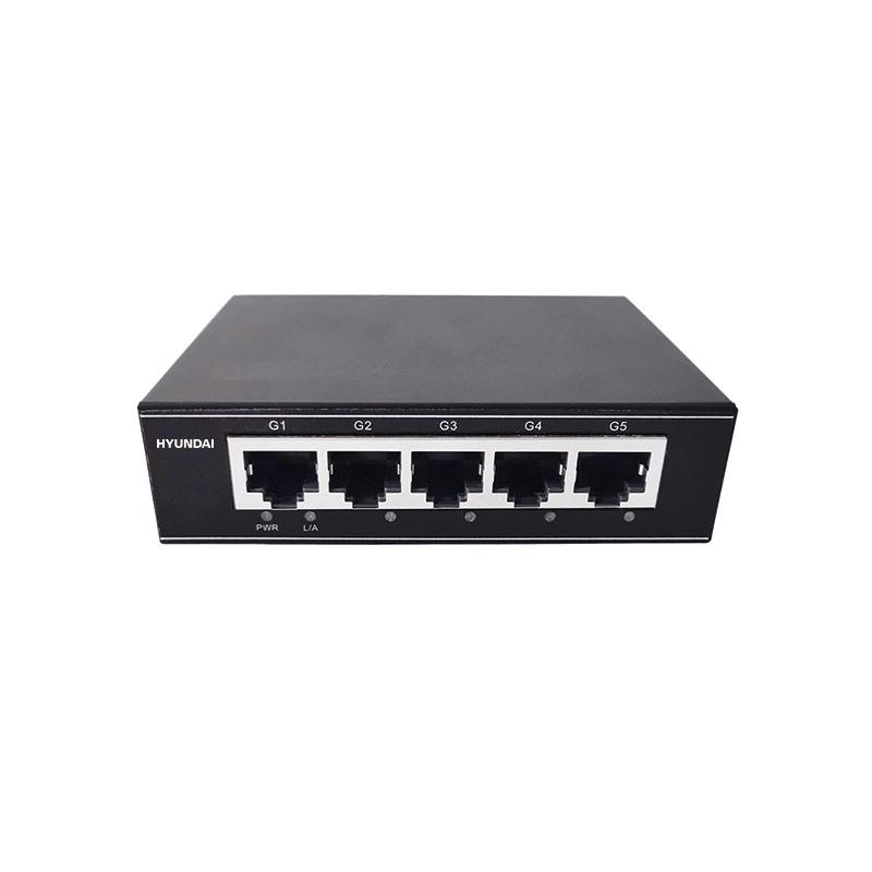 Switch 5 portni gigabitni neupravljivi HYUNDAI HYU-NE-SW-U5001
