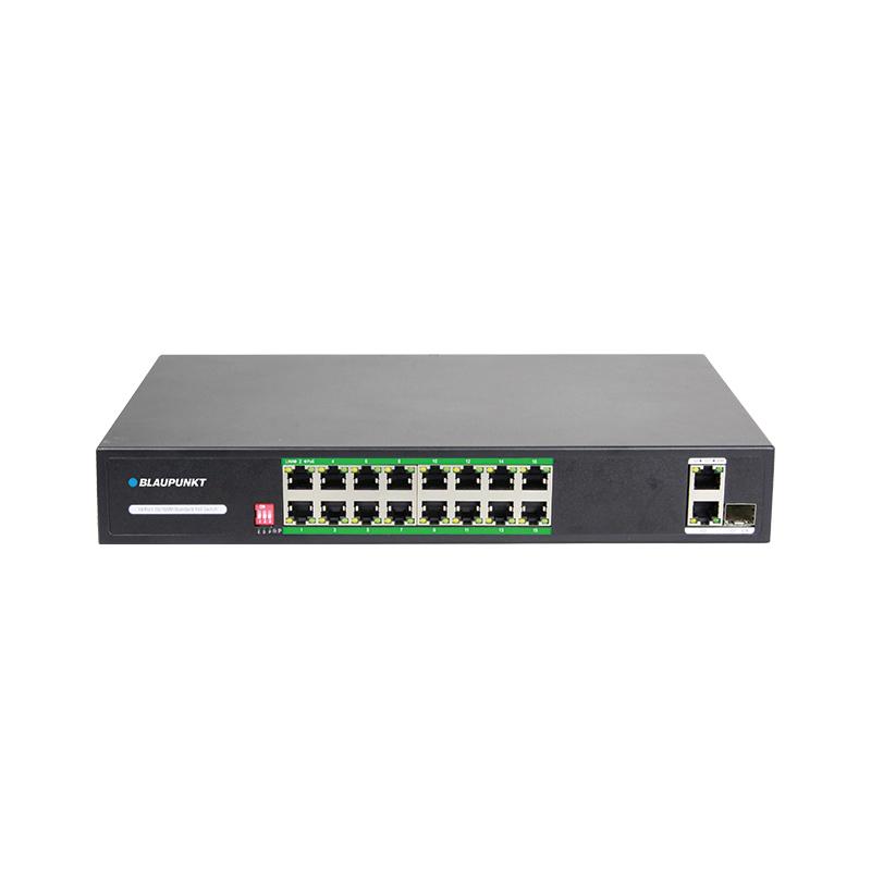 Switch 16 portni POE megabitni neupravljivi SFP BLAUPUNKT BP-SWP-16EP2GL1GF-250