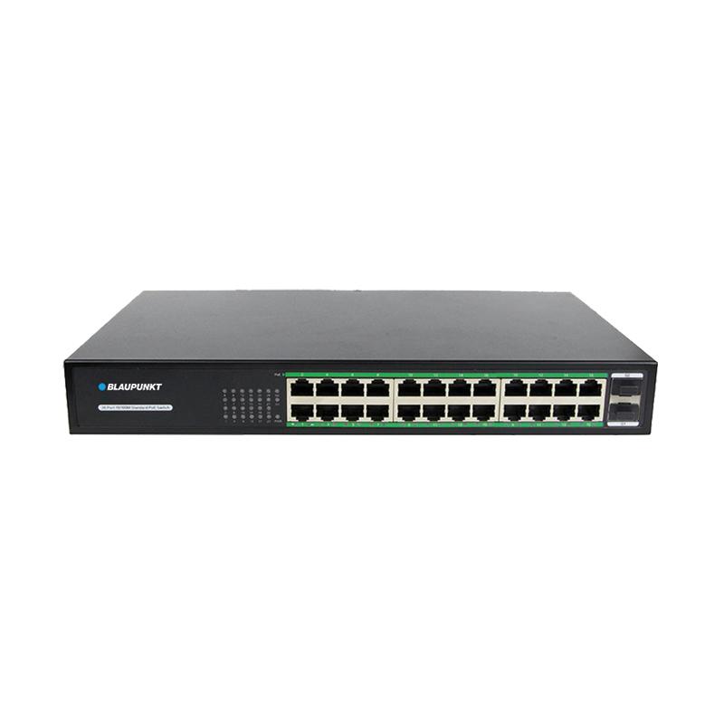 Switch 24 portni POE gigabitni neupravljivi SFP BLAUPUNKT BP-SWP-24GP2GF-250