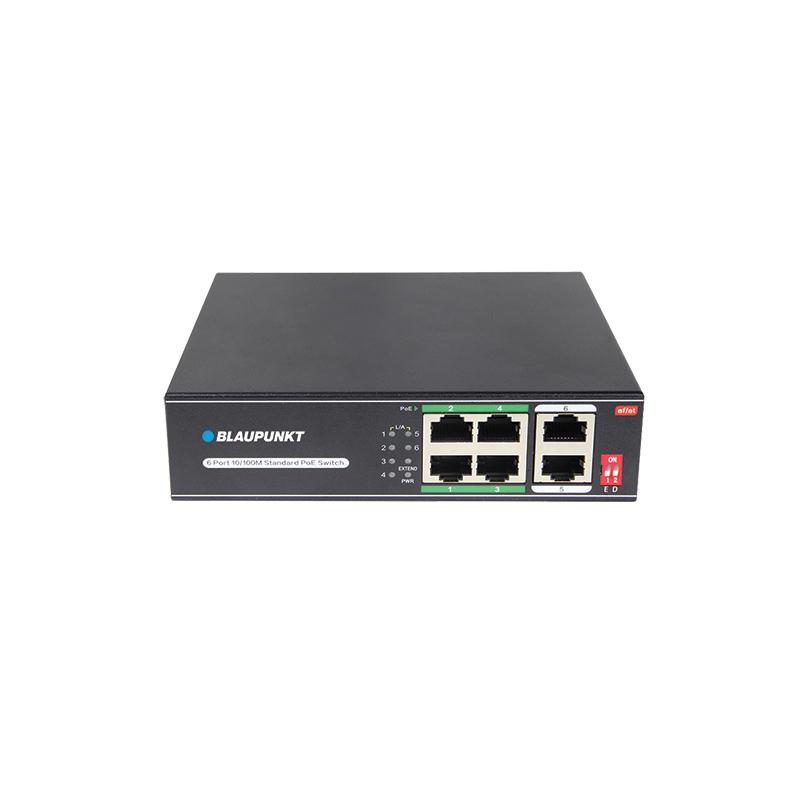 Switch 4 portni POE megabitni neupravljivi 65W BLAUPUNKT BP-SWP-4EP2EL-65